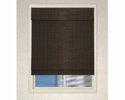 Cordless Bamboo Roman Shades RB255D-WH