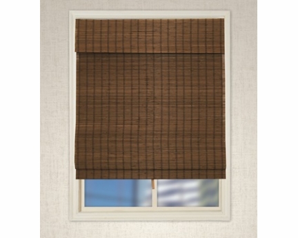 Cordless Bamboo Roman Shades RB254D-WH